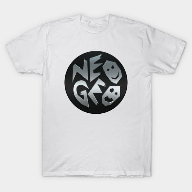 Neo Geo (chrome on black) T-Shirt by CCDesign